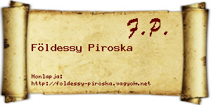 Földessy Piroska névjegykártya
