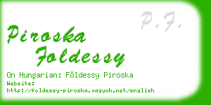 piroska foldessy business card